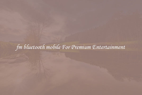 fm bluetooth mobile For Premium Entertainment 