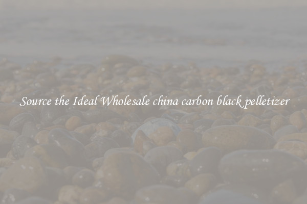 Source the Ideal Wholesale china carbon black pelletizer