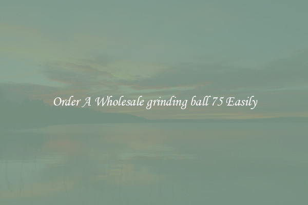 Order A Wholesale grinding ball 75 Easily