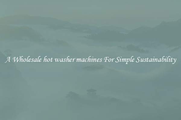  A Wholesale hot washer machines For Simple Sustainability 