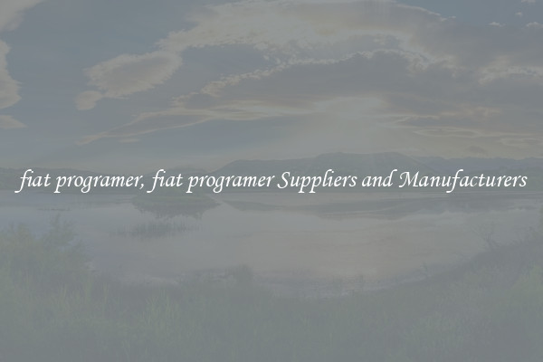 fiat programer, fiat programer Suppliers and Manufacturers