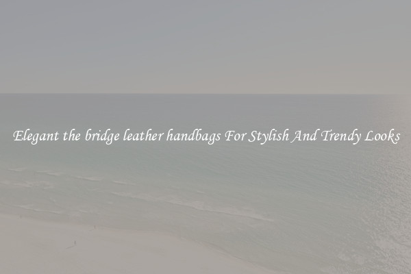 Elegant the bridge leather handbags For Stylish And Trendy Looks
