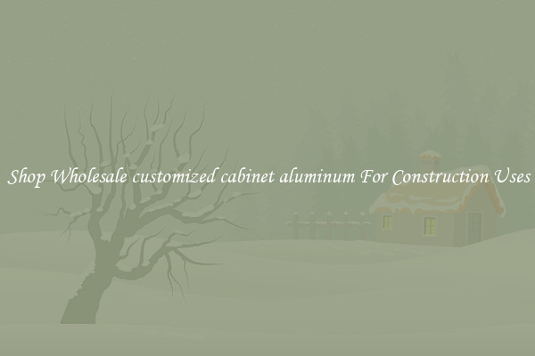 Shop Wholesale customized cabinet aluminum For Construction Uses