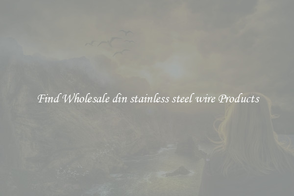 Find Wholesale din stainless steel wire Products