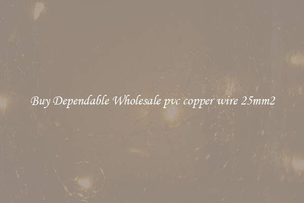 Buy Dependable Wholesale pvc copper wire 25mm2