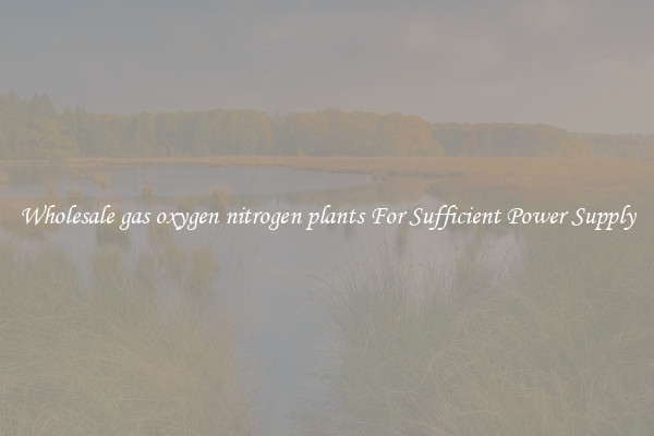 Wholesale gas oxygen nitrogen plants For Sufficient Power Supply