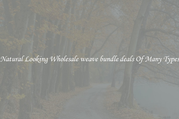 Natural Looking Wholesale weave bundle deals Of Many Types