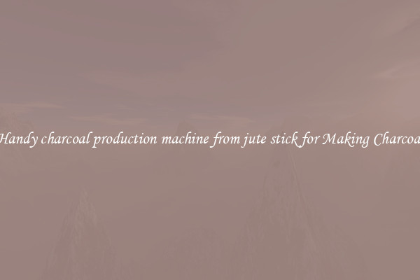 Handy charcoal production machine from jute stick for Making Charcoal