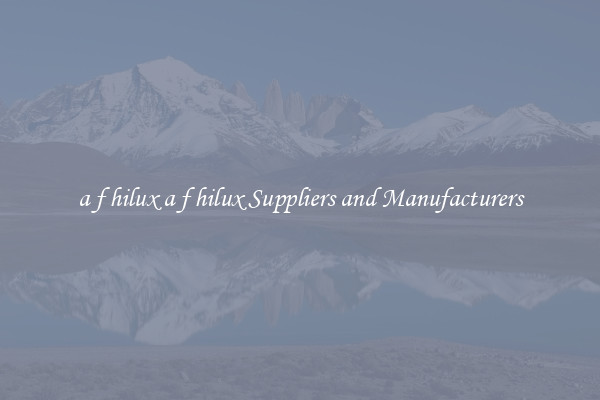 a f hilux a f hilux Suppliers and Manufacturers