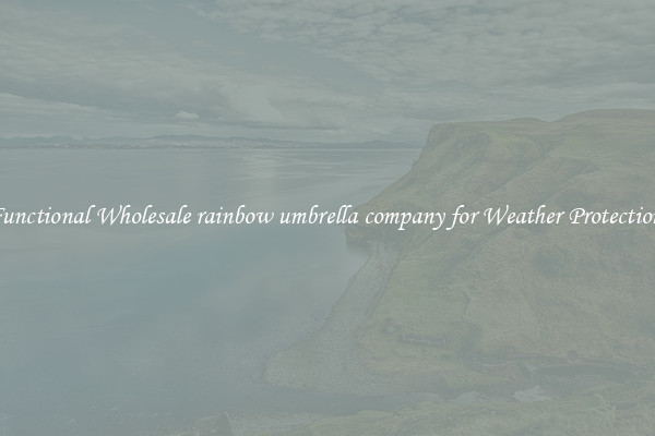 Functional Wholesale rainbow umbrella company for Weather Protection 