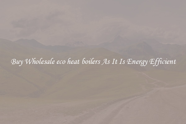 Buy Wholesale eco heat boilers As It Is Energy Efficient