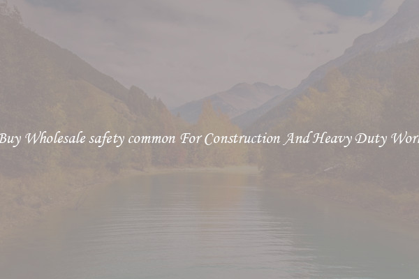 Buy Wholesale safety common For Construction And Heavy Duty Work